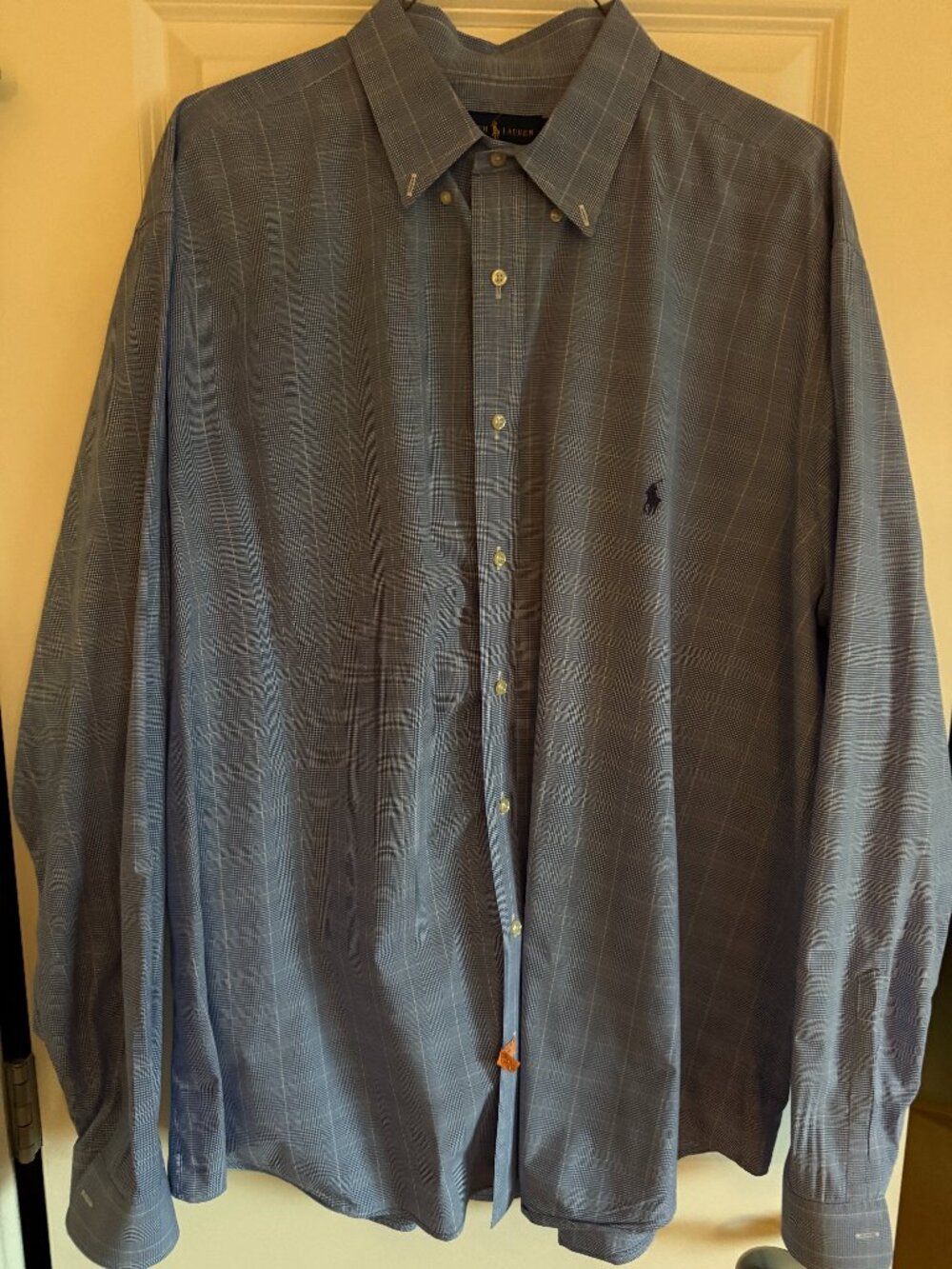 Grey Plaid POLO Dress Shirt - Size 2XB